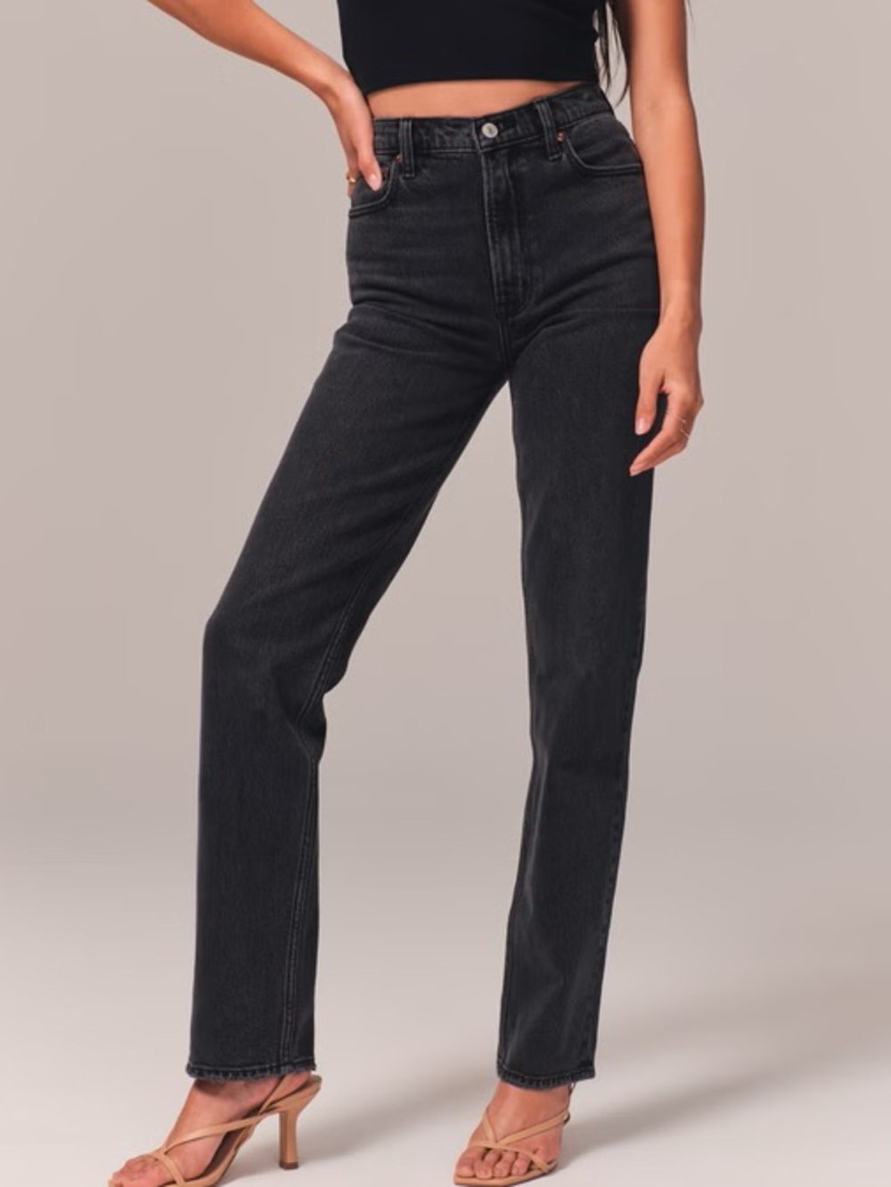 Abercrombie High rise 90s Straight Jean Curve Love